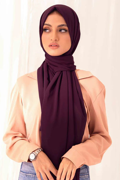 Chiffon Bubble Scarf - Purple