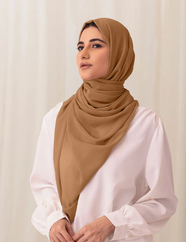 Chiffon Bubble Scarf - Summer Tan