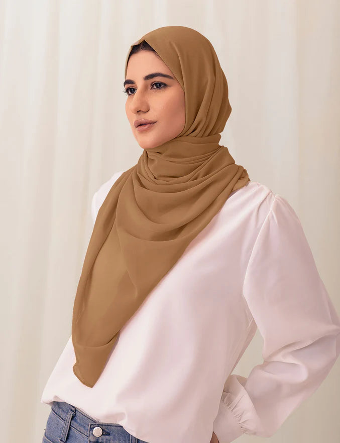 Chiffon Bubble Scarf - Summer Tan