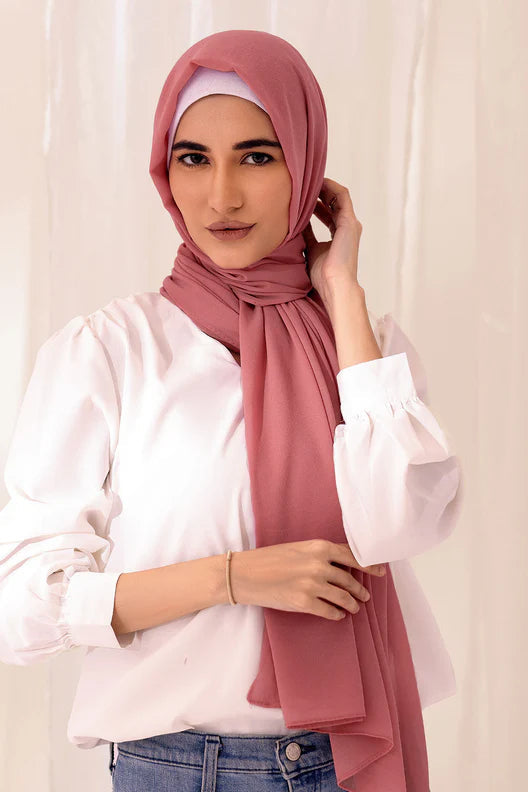Soft Chiffon Scarf - Raspberry