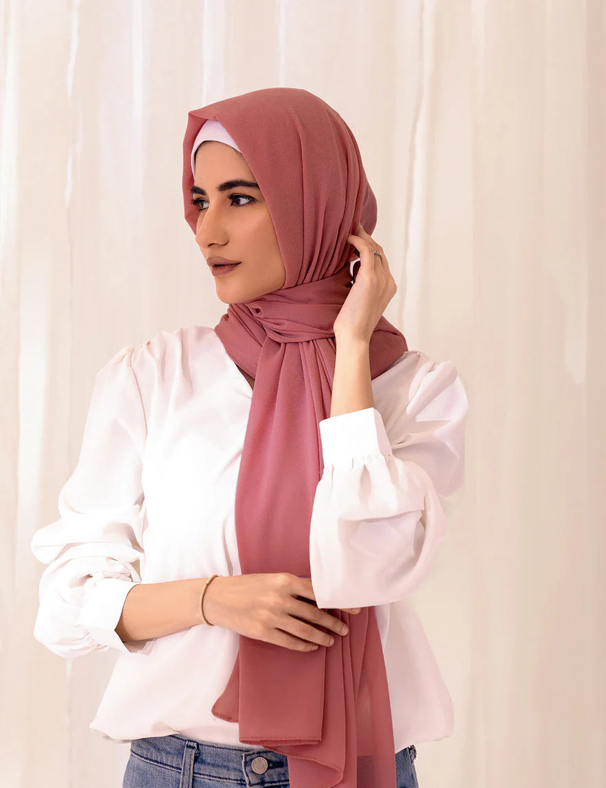 Soft Chiffon Scarf - Raspberry