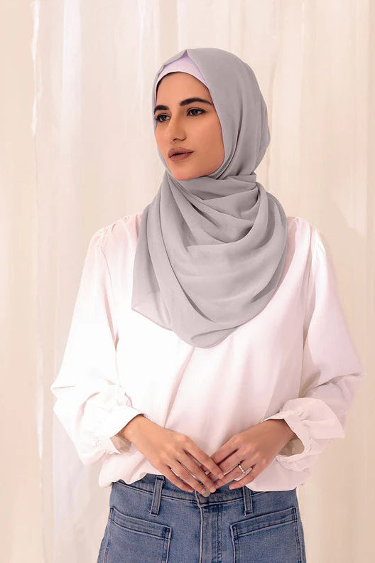 Soft Chiffon Scarf - Ash