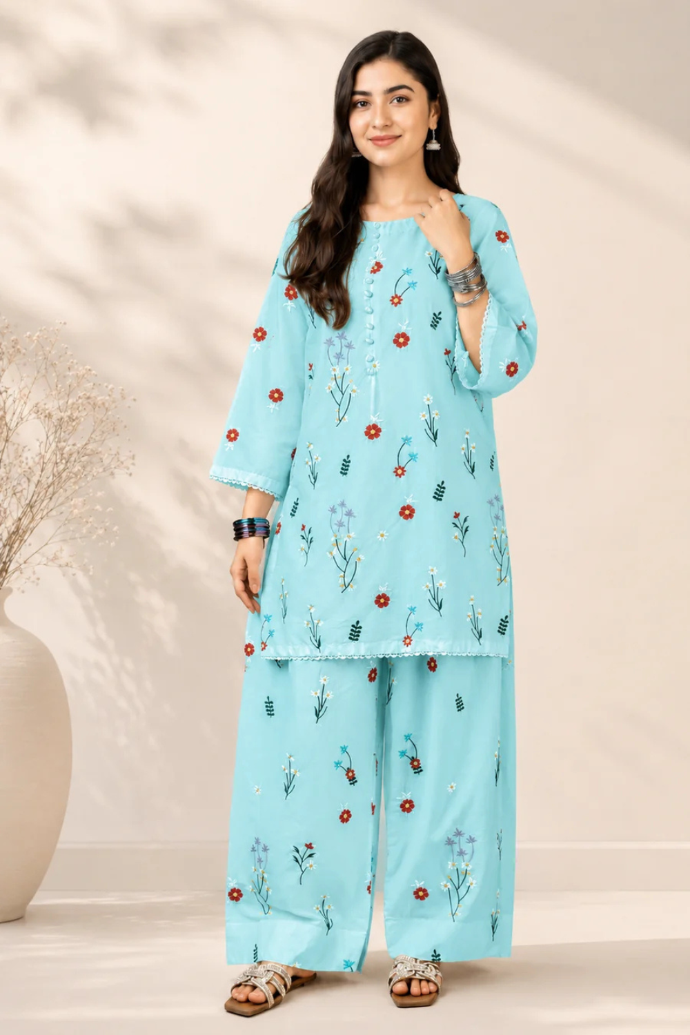 DILKASH  | 3-Piece (Sky Blue)