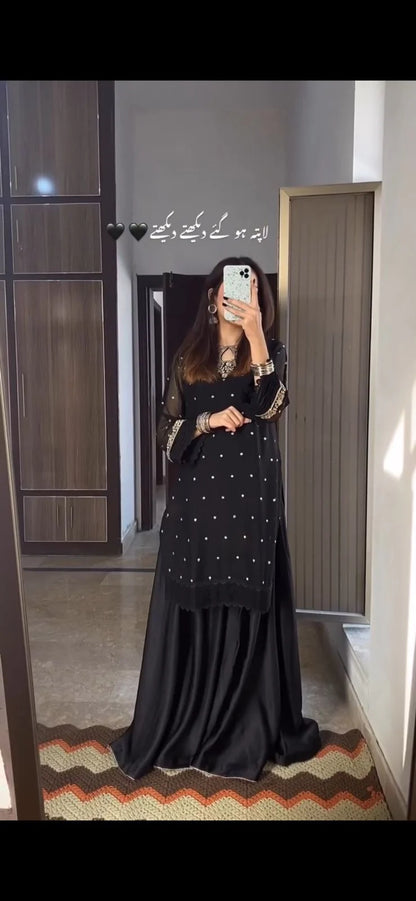 Hania (Black) 3 Piece Stitched