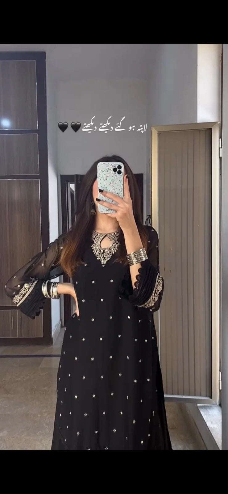 Hania (Black) 3 Piece Stitched