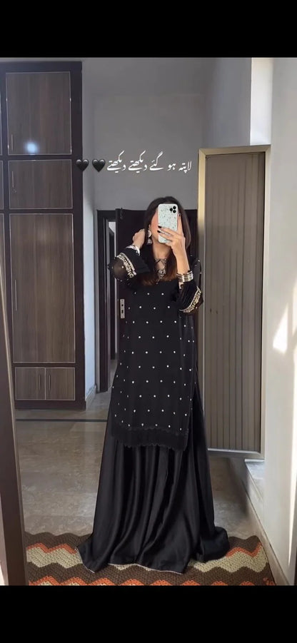 Hania (Black) 3 Piece Stitched