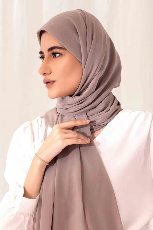Soft Chiffon Scarf - Chestnut